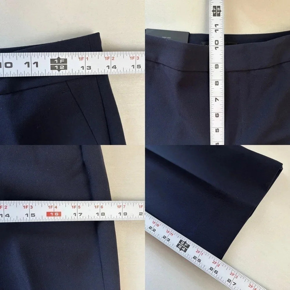 Banana Republic Pants High Rise  Crop Flare Leg Trousers Navy Blue Size 0 NWT - Picture 12 of 16